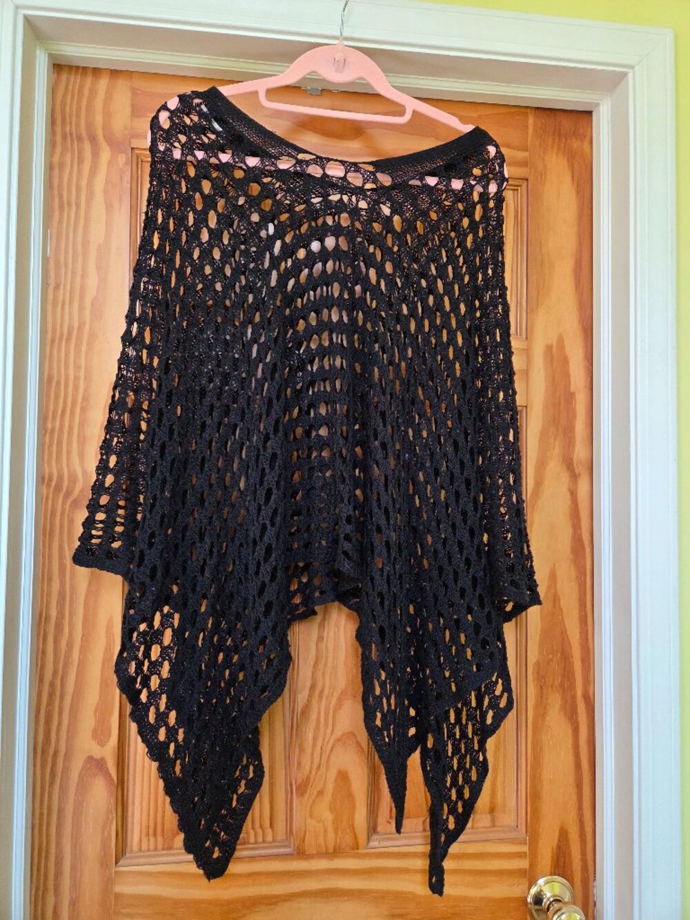 Black Knit OS Poncho